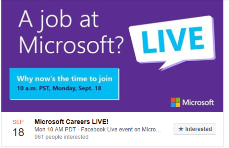 Microsoft organise une journée carrière directement sur Facebook ! 