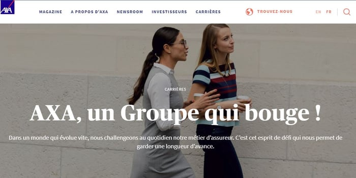 L'Employer Value Proposition d'Axa insiste sur leur statut de leader