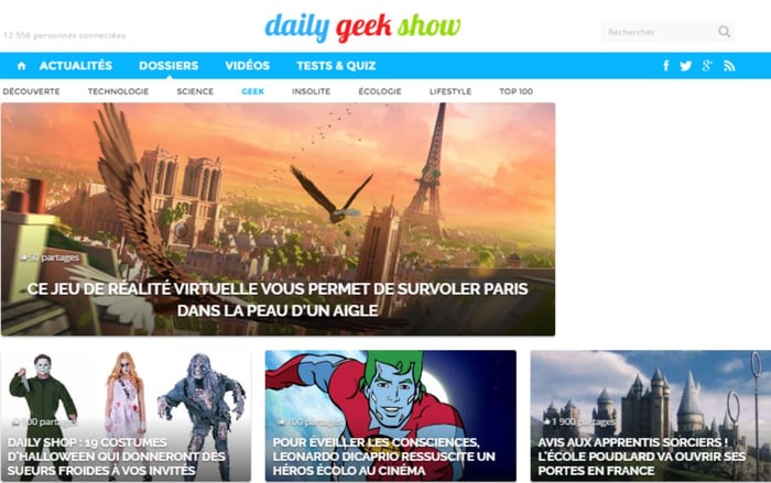 Le Daily Geek Show alterne curation et contenu original